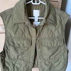 H&M Olive Quilted Vest